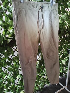 Zara Men's Drawstring Joggers - Beige